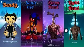 Bendy - Sonic Exe - Siren Head - Light Head | Beat Roller - Smash Colors - Beat Jumper - Tiles Hop