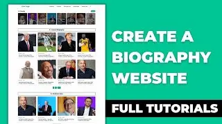 How to Create a Biography Website | Biography Blog Website on WordPress