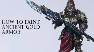 How to Paint Adeptus Custodes Armour like Forge World | Warhammer 40k
