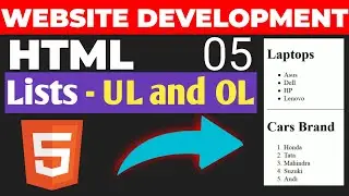 How to create lists in HTML - Lists in html [Unordered list and ordered list]