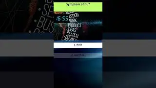 #004 youtube shorts health quiz, youtube shorts 건강 퀴즈, Symptom of flu?