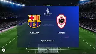 FC Barcelona vs Antwerp ●  Champions League 2023/24 ● Pes 2021
