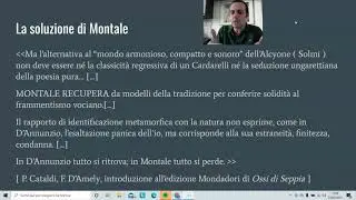 Montale 2 - La raccolta "Ossi di seppia"