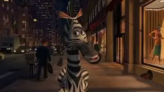 Зебра Марти гуляет по Нью-Йорку под «Stayin' Alive». «Мадагаскар» (2005).