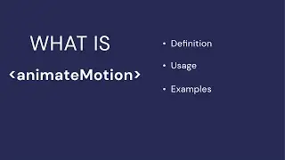 animateMotion in SVG | SVG animation | part 11