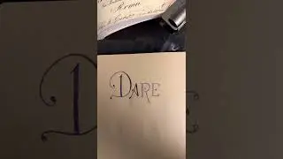 Vintage script lettering type style 