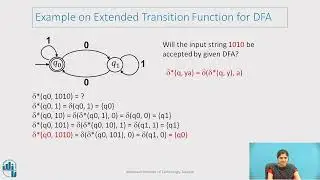 Extended Transition Function for DFA