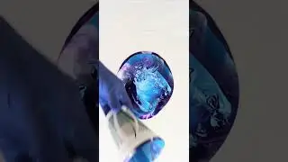 Paint Pour 2nd trial 👑 #pouring #pour #upsidedowncup