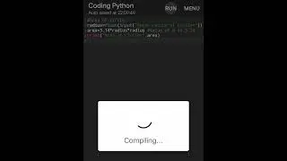 Area of Circle Python coding