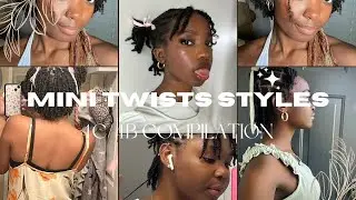 10 Mini Twists Style for short Natural Hair | 4C Hair Compilation