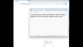 activevfp+jquery+sqlserver express edition