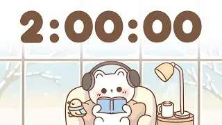 2 Hour Timer 🐱 2 Hr Study Timer for Classroom Focus