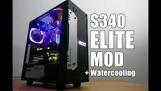 NZXT S340 Elite PC mod and custom water cooling loop with RGB