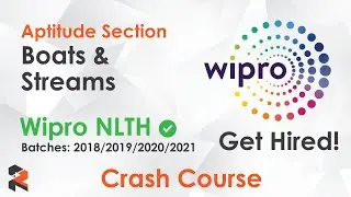 Boats & Streams | Aptitude - Wipro Crash Course