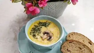 Куриный суп с плавленным сыром и грибами👌🏻 Chicken soup