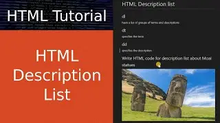 HTML DESCRIPTION LIST tutorial
