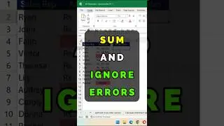 Sum and Ignore Errors in Excel