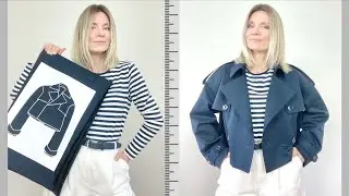 Как СШИТЬ ТРЕНЧ? Укороченный, из хлопка, на подкладке. Элегантнее чем просто куртка! Супер стильно!💙