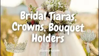 Cliomora Handcrafted Exquisite Bridal Tiaras, Crowns, and Bouquet Holders Silver Cubic Zirconia