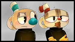 When Cuphead doesn't wanna share a Pocky stick [Art] #ibistpaintx #cupheadandmugman