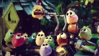 Hatchlings riding motorcycle.