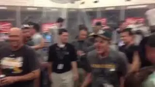 2012 Oakland A's AL West Champs Locker Room Celebration - Brad Mangin photographs Michael Zagaris