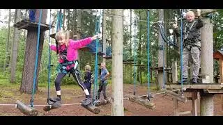 Kletterwald Straßmühle. Верёвочный парк/лес.
