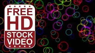 Free Stock Videos – abstract animated colorful circles falling seamless loop 2D animation