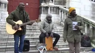Музыканты на Монмартре. Группа Les Presteej