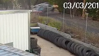 Ute gets air flying through a park in Geelong!
