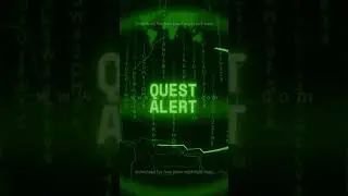 QUEST ALERT   Retro CRT green screen glitch text animation