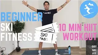 Get Ski Fit | 10 Min beginner HIIT workout for your skiing | No equipment needed