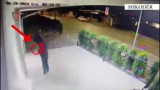 Me kapuç në kokë, momenti kur autori i vë flakën lëndës plasëse në agjencinë e funeralit në Shkodër