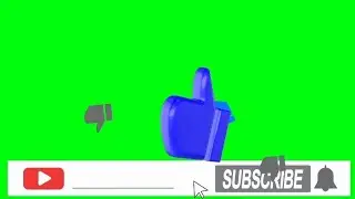 Subscribe Button with 3d Smooth Like Icon Green screen 4k video| chroma key  no copyright download
