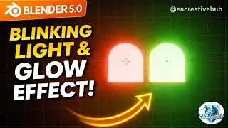How to Make Blinking Light & Glow Effect in Blender 5.0 | Easy Glare Node Tutorial