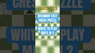 Chess Puzzle for Beginner White to Play Mate in 2 #chess #checkmate #checkmatepatterns