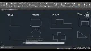 AUTOCAD - Modification Panel , Fillet Command
