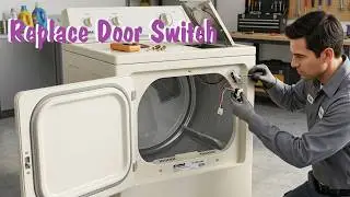 How Replace a DOOR SWITCH on Electric DRYER Whirlpool Kenmore KitchenAid Roper Estate Ingles Crosley