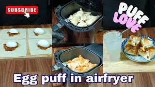 Egg puff in airfryer | easy recipe, CookTube | CookTube official #cooking #viral #viralvideos