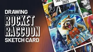 Custom Cover Sketch Card Artbook | Rocket Raccoon Special Edition!