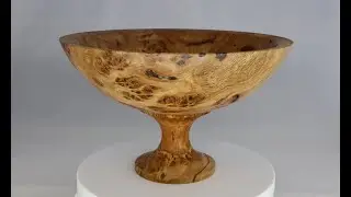 Woodturning #47   Bowl on a foot  - Oak Burr