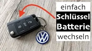 VW Golf 7 Schlüssel Batterie wechseln - so einfach gehts