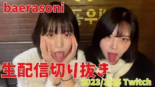 【切り抜き】배라소니 baerasoni ソニちゃん 2023/3/25 twitch生配信 part2【翻訳】