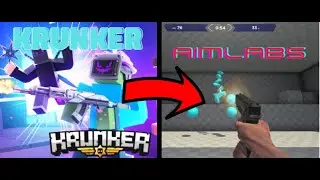 Krunker player plays Aimlab.....
