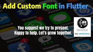 Add Custom font in Flutter App | iOS | macOS