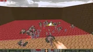 Doom infighting 50 hellknight vs 50 fatso DOOM ETERNAL