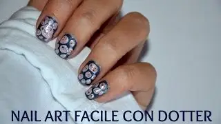 NAIL ART FACILE CON DOTTER - EFFETTO TARTARUGA