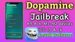 FREE Jailbreak iOS 15 - iOS 16.6.1 A9-A16,M1-M2 | install TrollStore from Sileo |