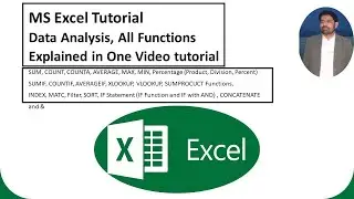 MS Excel Full Course| All Data Analysis Functions and Formulas Explained in One Video