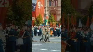 Azerbaijan Азербайджан на параде победы в Москве.  